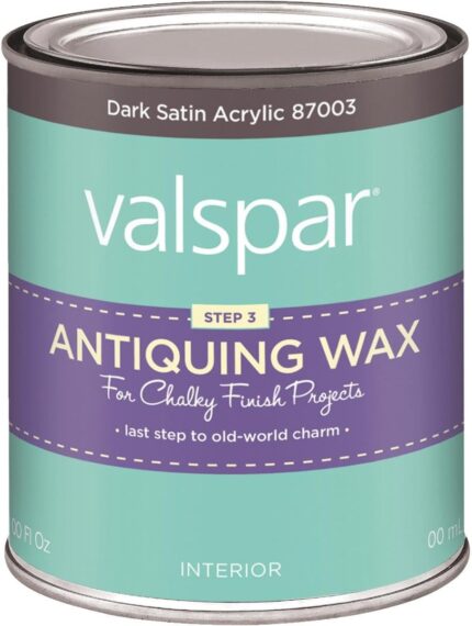 Valspar Dark Satin Antiquing Wax - Chalky Finish Projects