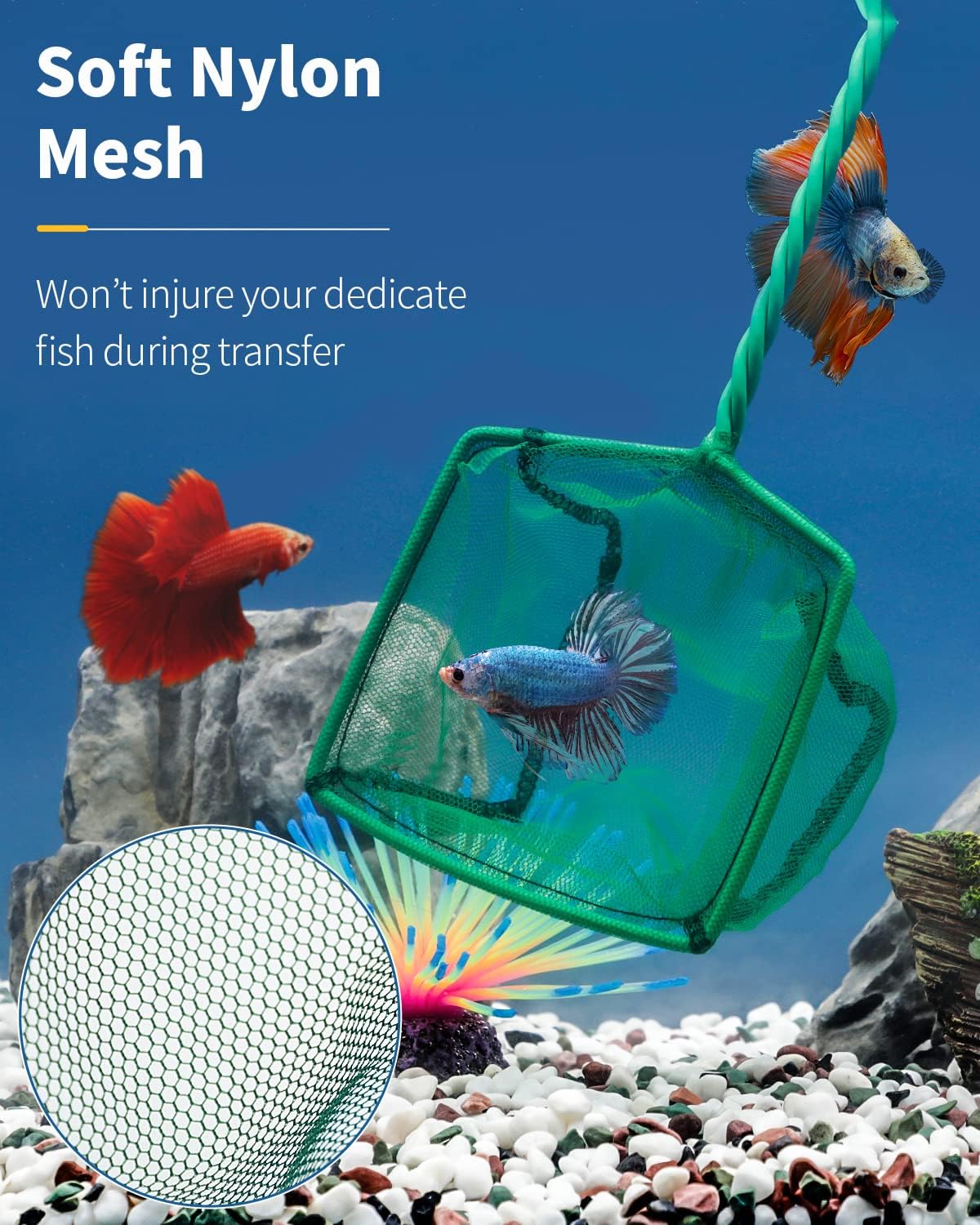 Gentle Green Soft Nylon Mesh Fish Net - Hình 2