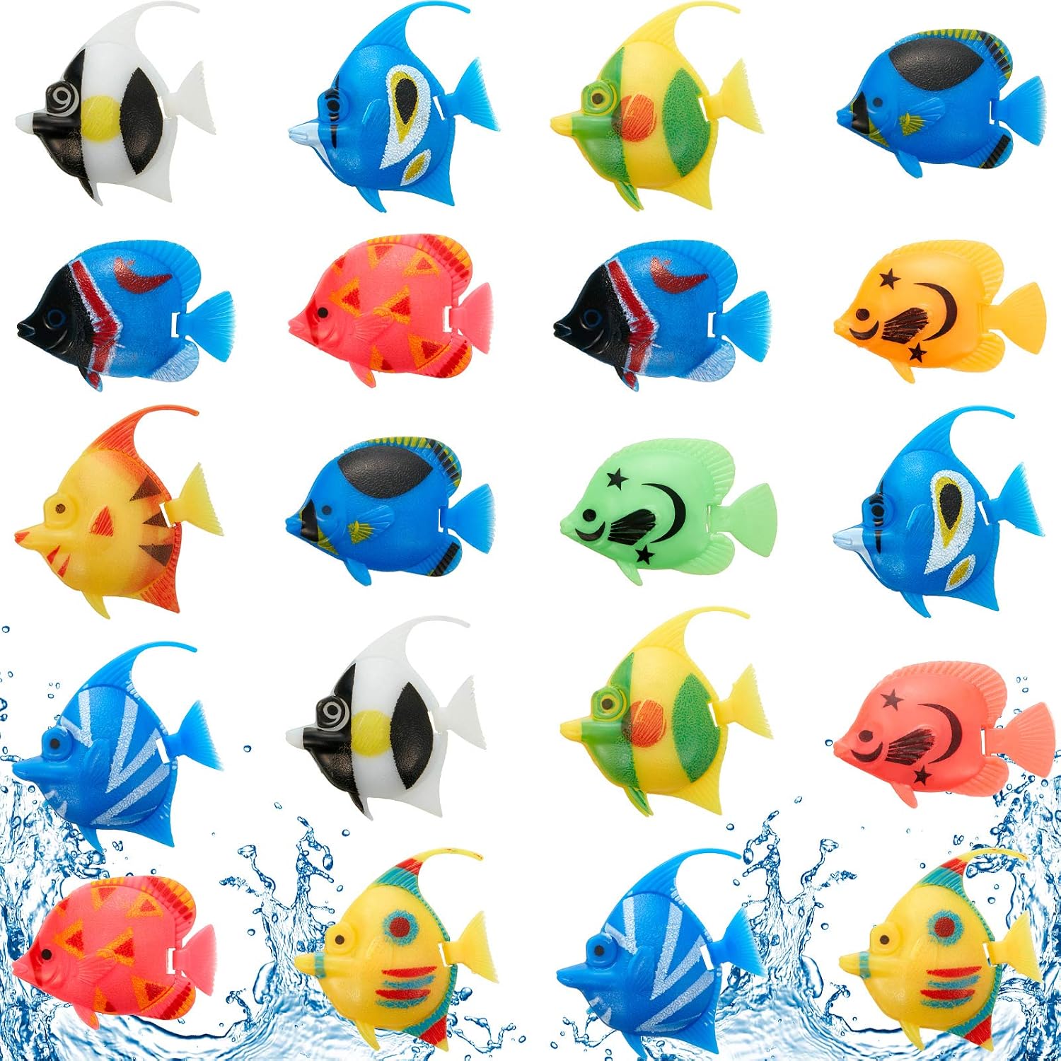 Vibrant Floating Artificial Tropical Fish Decor Set
