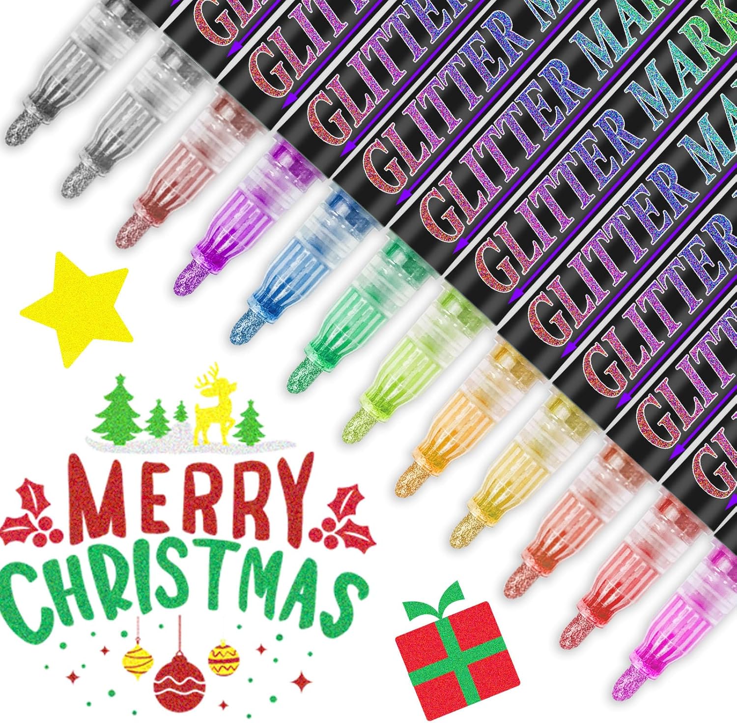 Vibrant Glitter Markers