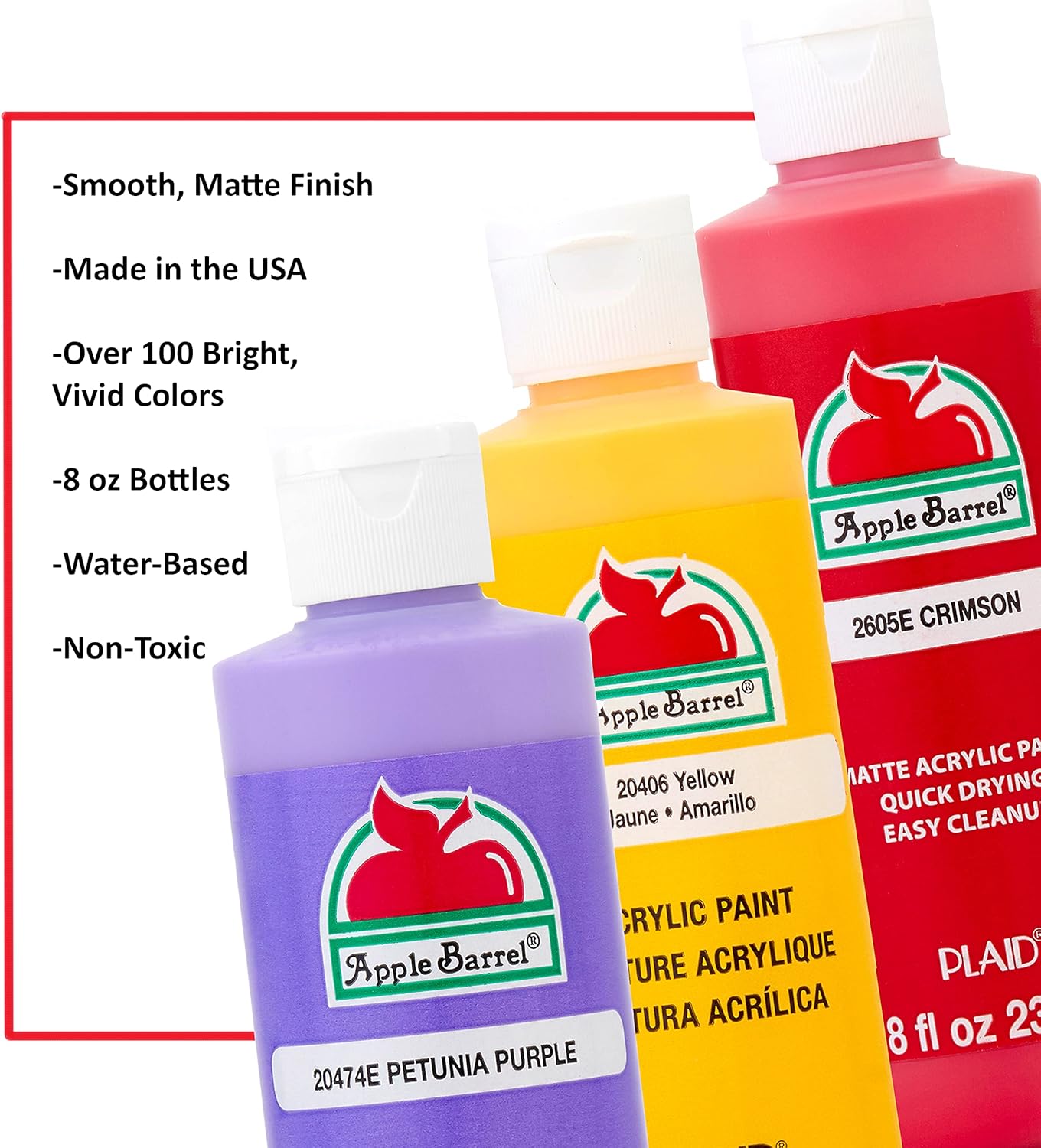 Apple Barrel Matte White Acrylic Paint - Hình 5