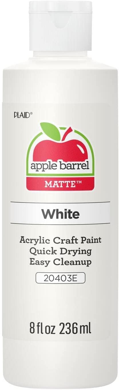 Apple Barrel Matte White Acrylic Paint