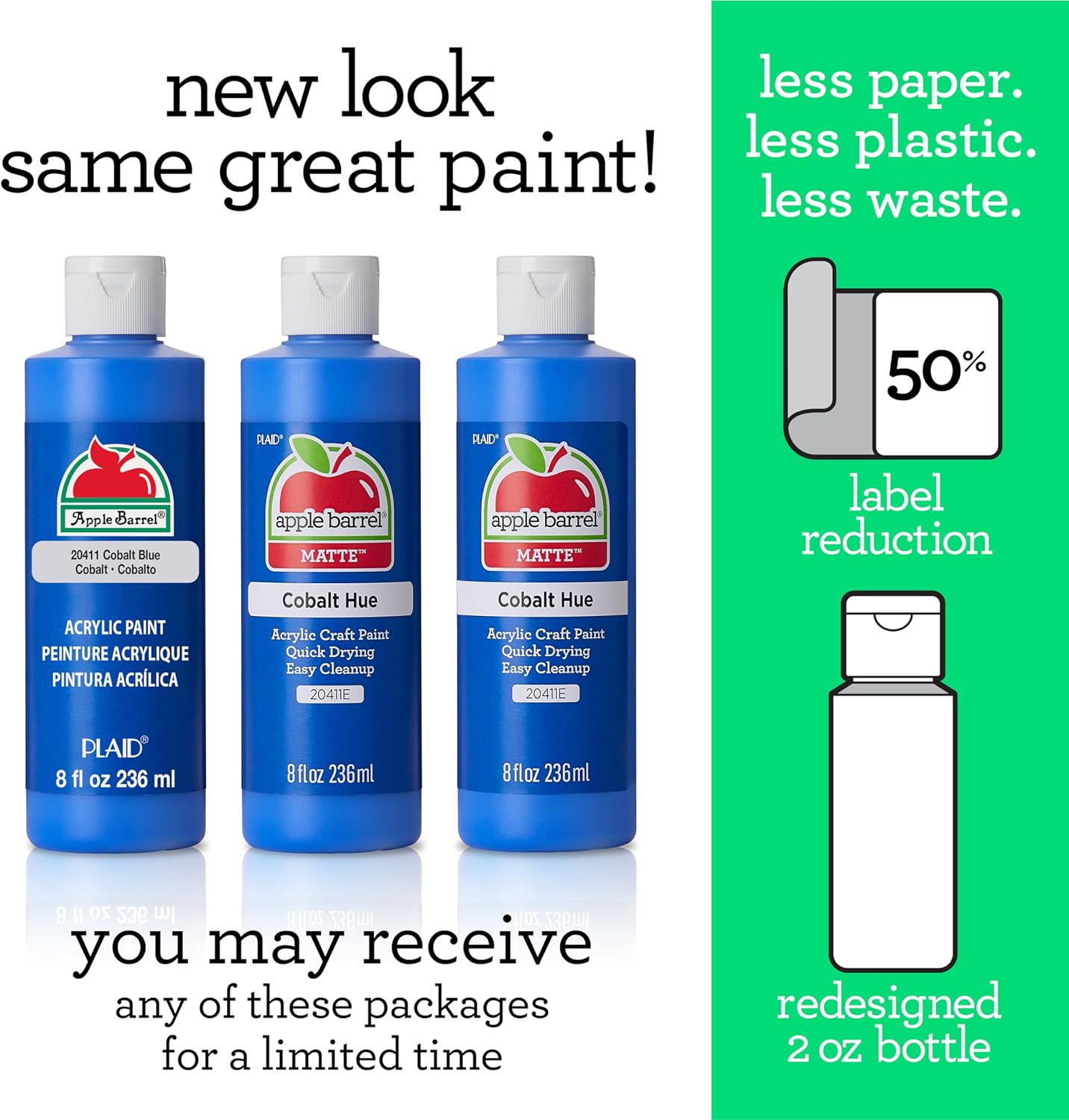 Apple Barrel Matte White Acrylic Paint - Hình 3