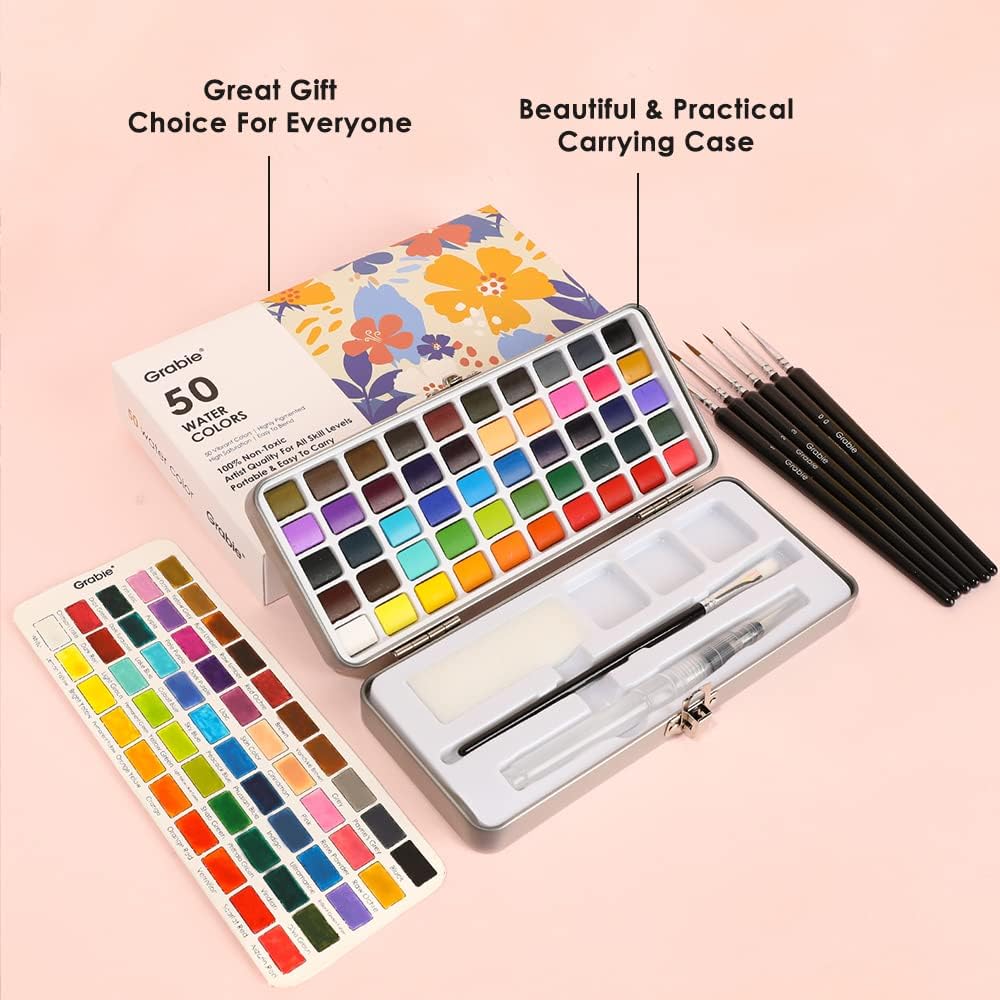 Grable 50-Color Watercolor Set - Hình 5