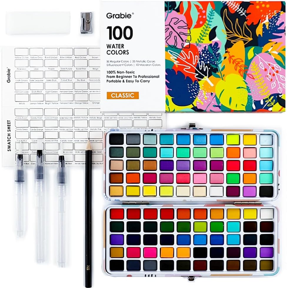 Grable 50-Color Watercolor Set - Hình 8
