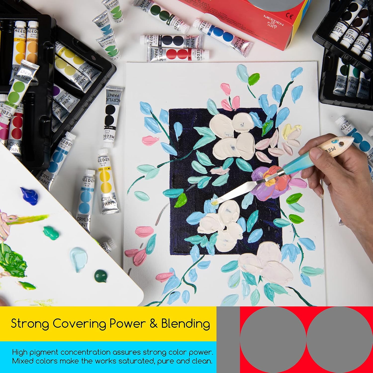 MEEDEN 100-Color Acrylic Paint Set - Hình 6