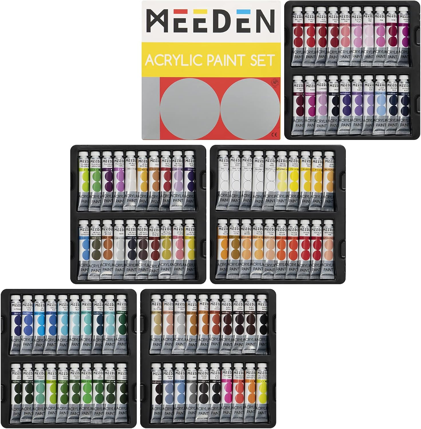MEEDEN 100-Color Acrylic Paint Set