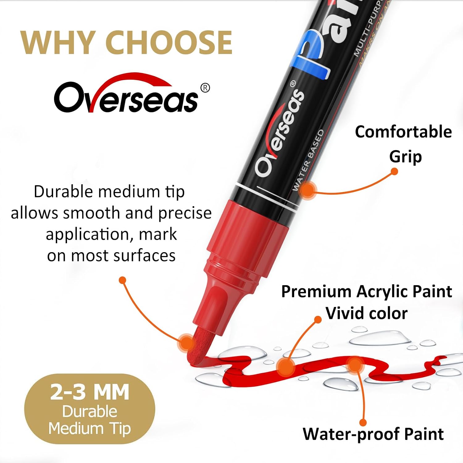 Overseas Acrylic Paint Pen Set - Hình 2