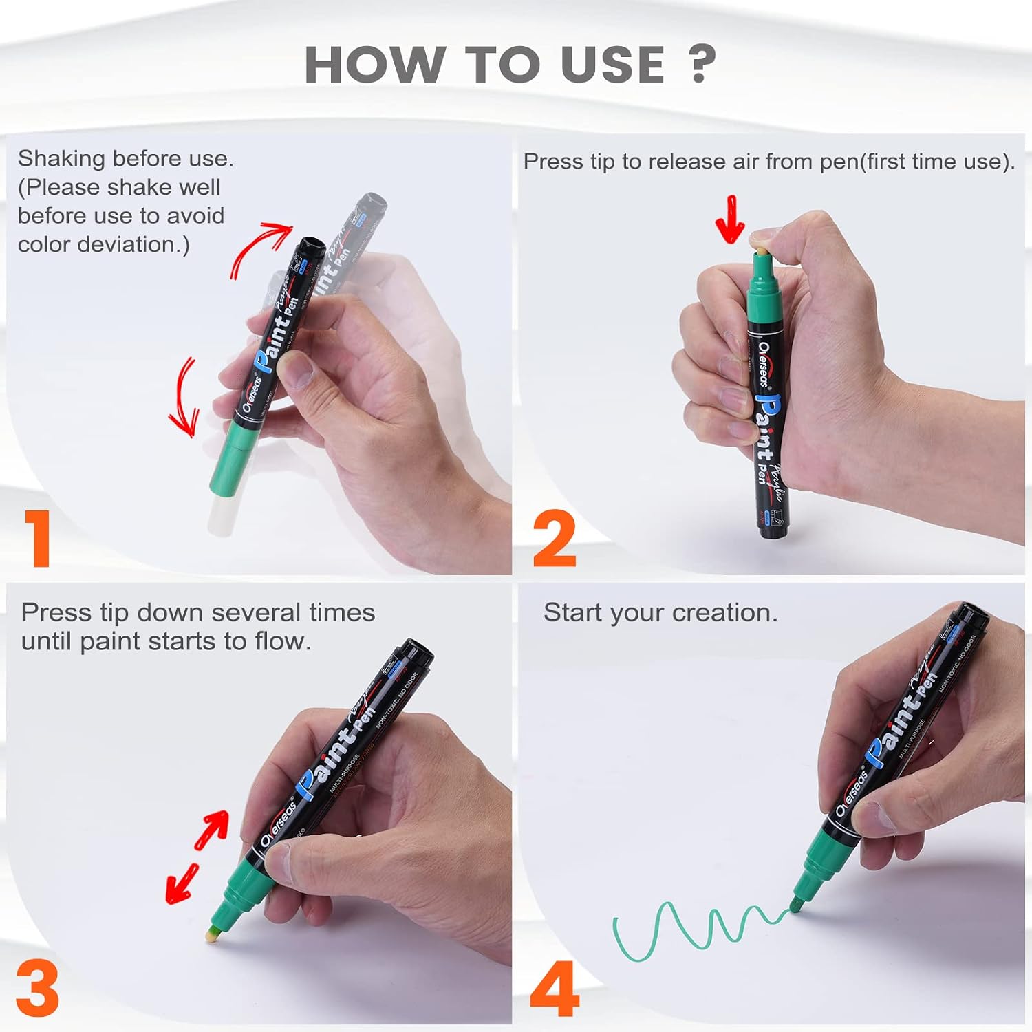 Overseas Acrylic Paint Pen Set - Hình 7