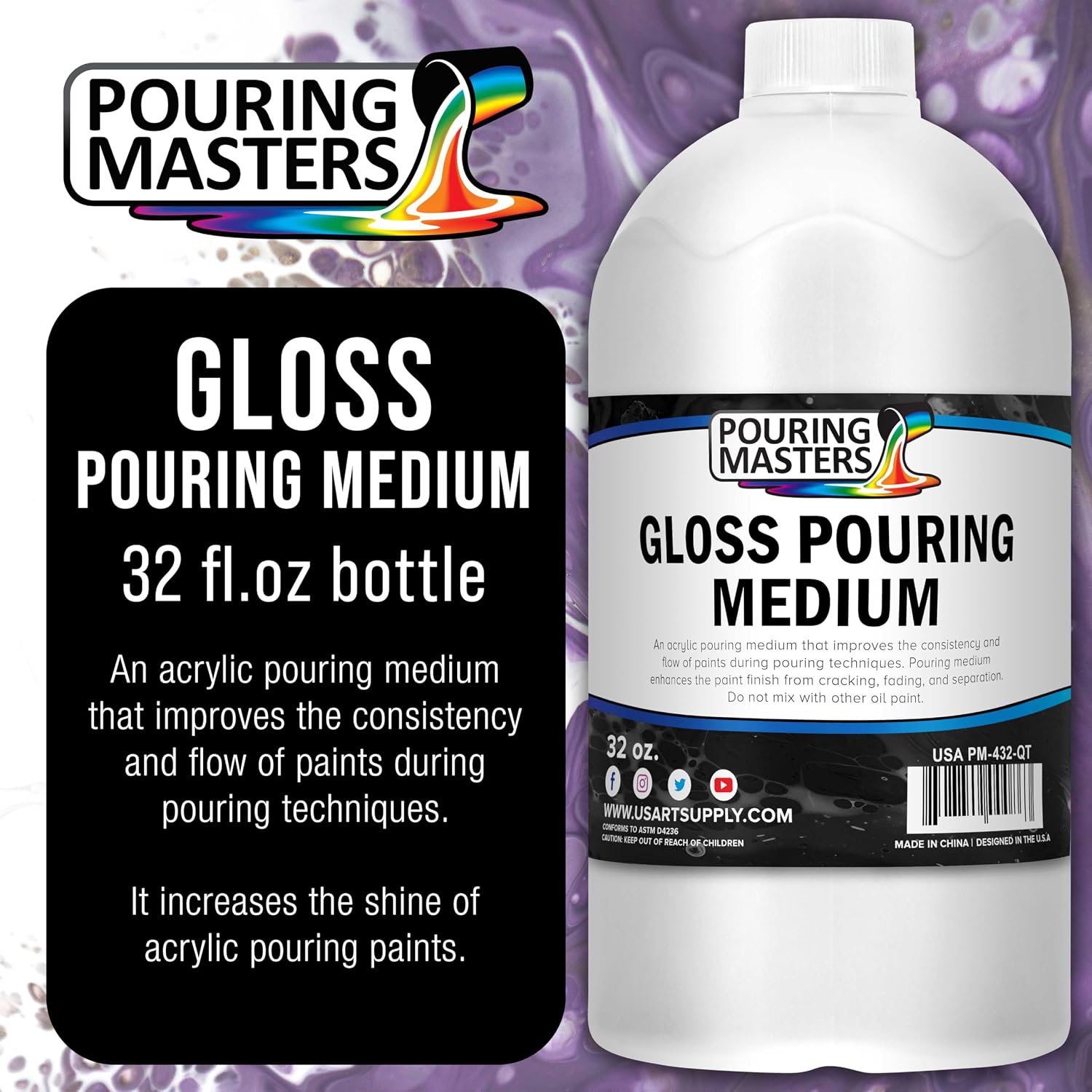Pouring Masters Gloss Pouring Medium - Hình 2