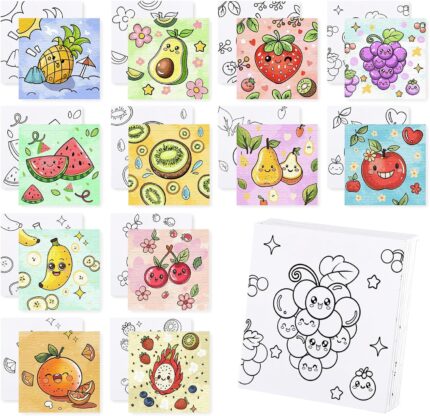 Kids' Fruit-Themed Mini Canvas Art Set