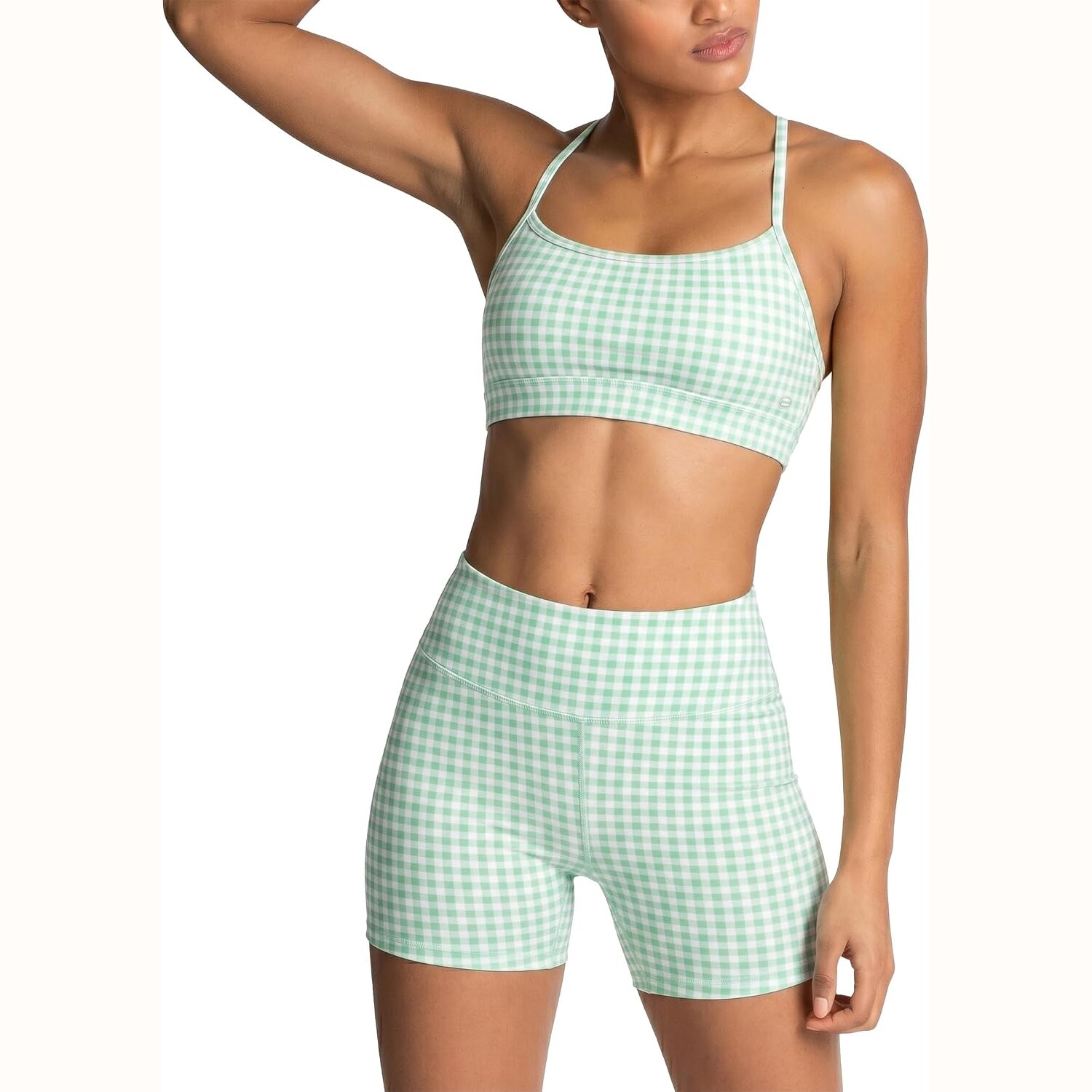 Mocha Brown Yoga Set – Sports Bra & High-Waist Shorts — view 24
