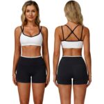 Mocha Brown Yoga Set – Sports Bra & High-Waist Shorts — view 26