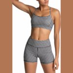 Mocha Brown Yoga Set – Sports Bra & High-Waist Shorts — view 19