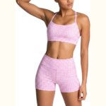 Mocha Brown Yoga Set – Sports Bra & High-Waist Shorts — view 25