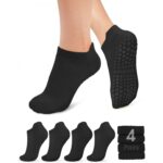 Non-Slip Grip Socks for Yoga & Pilates (4 Pairs Multi-Color) — view 7