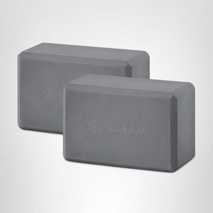 Grey Yoga Blocks Set: Enhance Balance & Deepen Poses