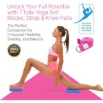 Pink & Blue Yoga Kit: Blocks, Strap & Knee Pads for All Levels — view 2