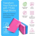 Pink & Blue Yoga Kit: Blocks, Strap & Knee Pads for All Levels — view 3