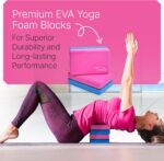 Pink & Blue Yoga Kit: Blocks, Strap & Knee Pads for All Levels — view 6