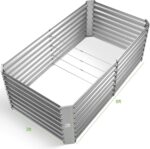6x3x2ft Galvanized Steel Raised Garden Bed