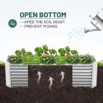 6x3x2ft Galvanized Steel Raised Garden Bed