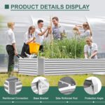 6x3x2ft Galvanized Steel Raised Garden Bed