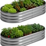 Oval Galvanized Steel Raised Garden Bed