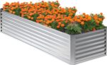 Black Corrugated Steel Raised Garden Bed