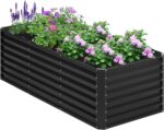 Black Corrugated Steel Raised Garden Bed