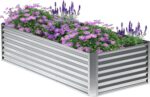 Black Corrugated Steel Raised Garden Bed