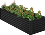 Black Corrugated Steel Raised Garden Bed