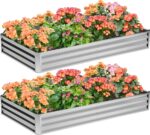 Black Corrugated Steel Raised Garden Bed