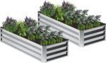 Black Corrugated Steel Raised Garden Bed
