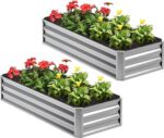 Black Corrugated Steel Raised Garden Bed
