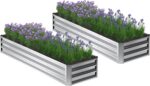 Black Corrugated Steel Raised Garden Bed