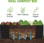 Black Corrugated Steel Raised Garden Bed