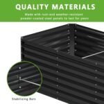 Black Corrugated Steel Raised Garden Bed