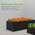 Black Corrugated Steel Raised Garden Bed