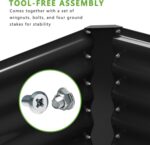 Black Corrugated Steel Raised Garden Bed