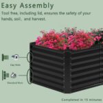 Black Corrugated Steel Raised Garden Bed
