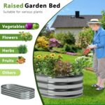 Oval Galvanized Steel Raised Garden Bed