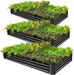 Silver Galvanized Steel Raised Garden Bed
