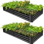 Silver Galvanized Steel Raised Garden Bed