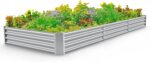 Silver Galvanized Steel Raised Garden Bed