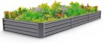 Silver Galvanized Steel Raised Garden Bed