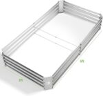 Silver Galvanized Steel Raised Garden Bed