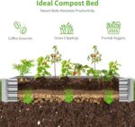 Silver Galvanized Steel Raised Garden Bed