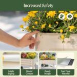Sage Green Elevated Steel Garden Bed