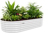 Grey Galvanized Steel Raised Garden Bed